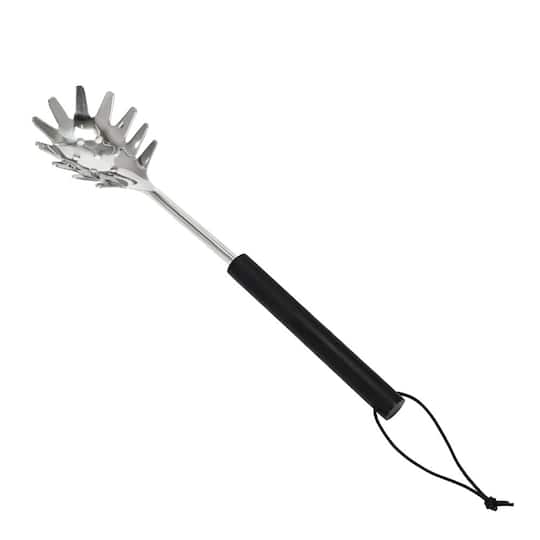 Hello Honey® Stainless Steel Slotted Pasta Server with Wood Handle